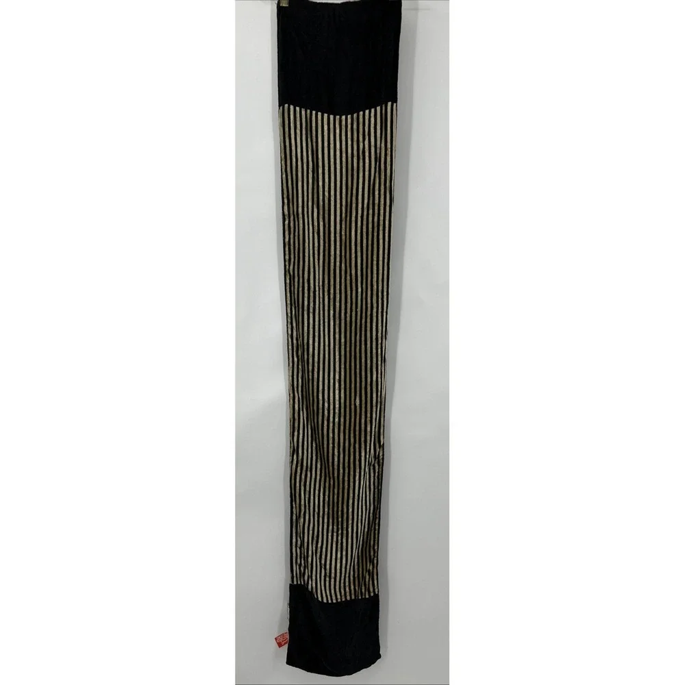 Vintage April Cornell Scarf Striped Velvet Lined Floral Boho Romantic‎